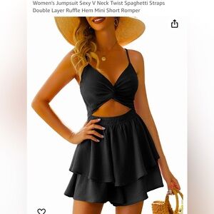 Black dress romper